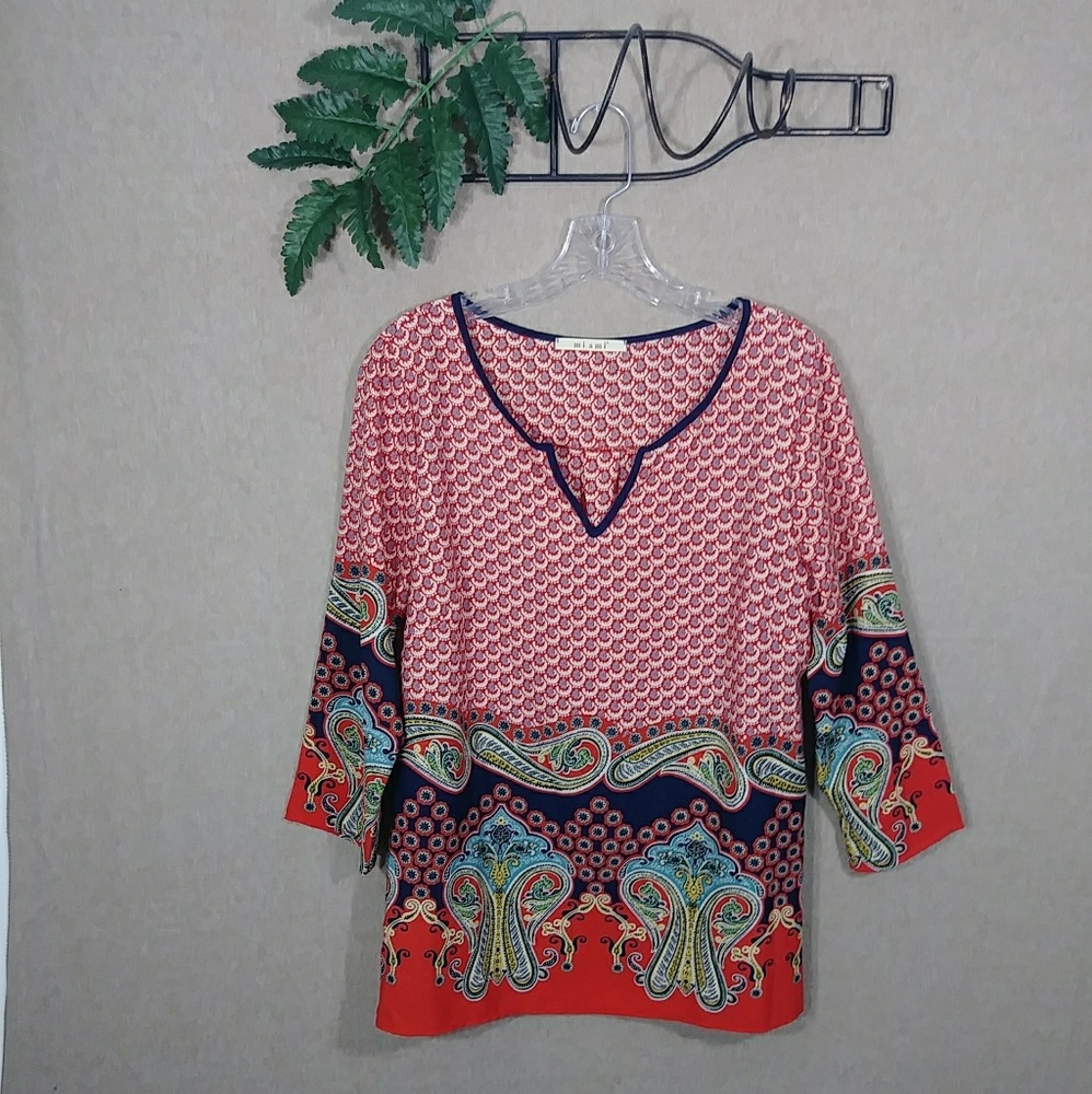 Miami paisley top large